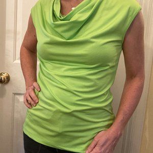 Cable & gauge lime green sleeveless top